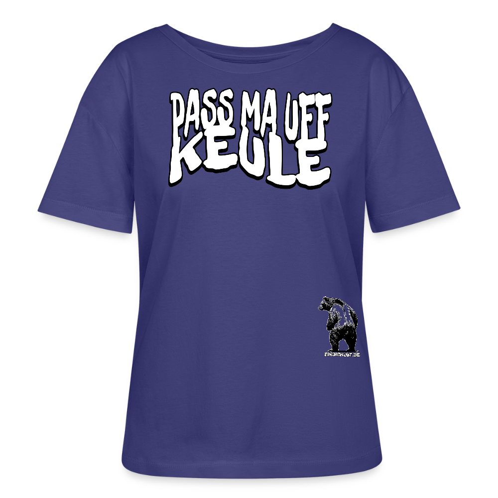 PASS MA UFF KEULE-Rundhals Frauen Bio-T-Shirt - Dämmerung