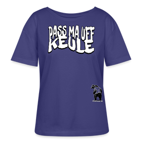 PASS MA UFF KEULE-Rundhals Frauen Bio-T-Shirt - Dämmerung
