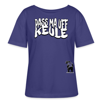 PASS MA UFF KEULE-Rundhals Frauen Bio-T-Shirt - Dämmerung