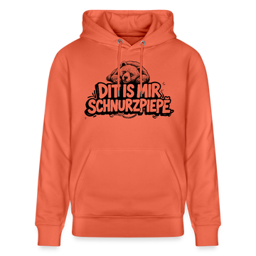Berliner Bär-Unisex Bio-Hoodie-DIT IS MIR SCHNURZPIEPE - Hellrot