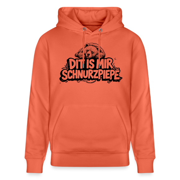 Berliner Bär-Unisex Bio-Hoodie-DIT IS MIR SCHNURZPIEPE - Hellrot