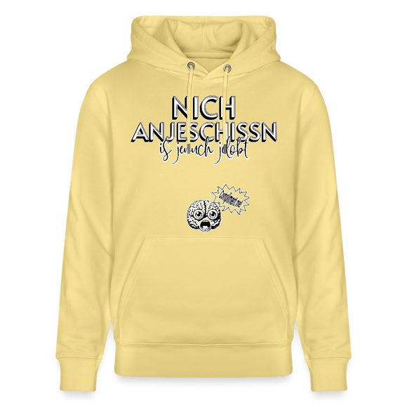 BERLINER EFFIZIENZ-'Dit Lob'-Unisex Bio-Hoodie - Gelb Viva 