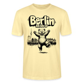 Berlin Souvenir-Unisex T-Shirt Bio-BERLIN ICK LIEBE DIR - Creme