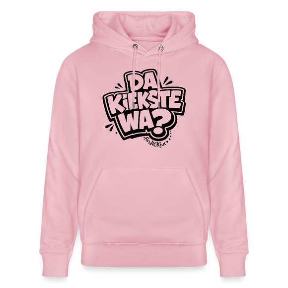 Berliner Spruch-DA KIEKSTE WA-Unisex Bio-Hoodie CRUISER - Hellrosa