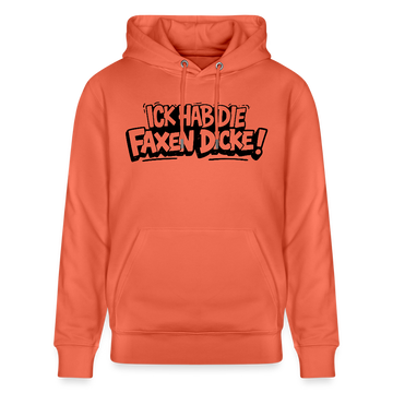 Berliner Schnauze Statement-ICK HAB DIE FAXEN DICKE-Unisex Bio-Hoodie - Hellrot