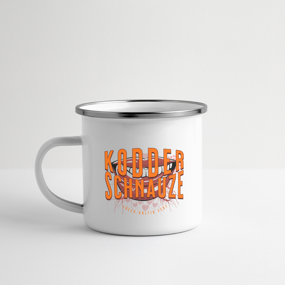 KODDERSCHNAUZE - Emaille-Tasse - Weiß