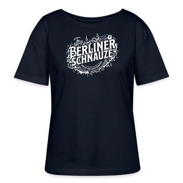 BERLINER SCHNAUZE-Rundhals Frauen Bio-T-Shirt - Navy