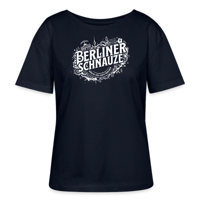 BERLINER SCHNAUZE-Rundhals Frauen Bio-T-Shirt - Navy
