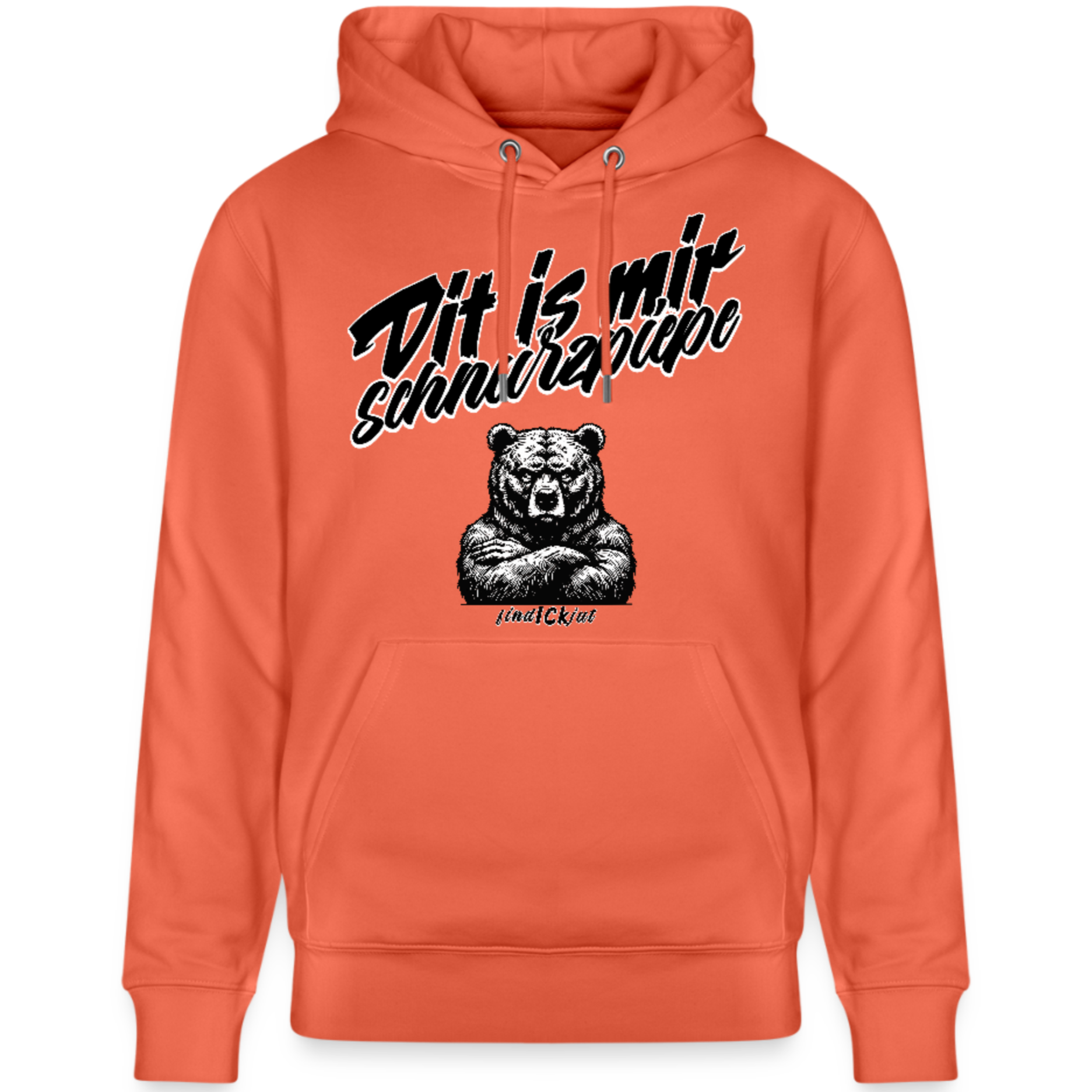 Dit is mir SCHNURZPIEPE-Unisex Bio-Hoodie BIO - Hellrot