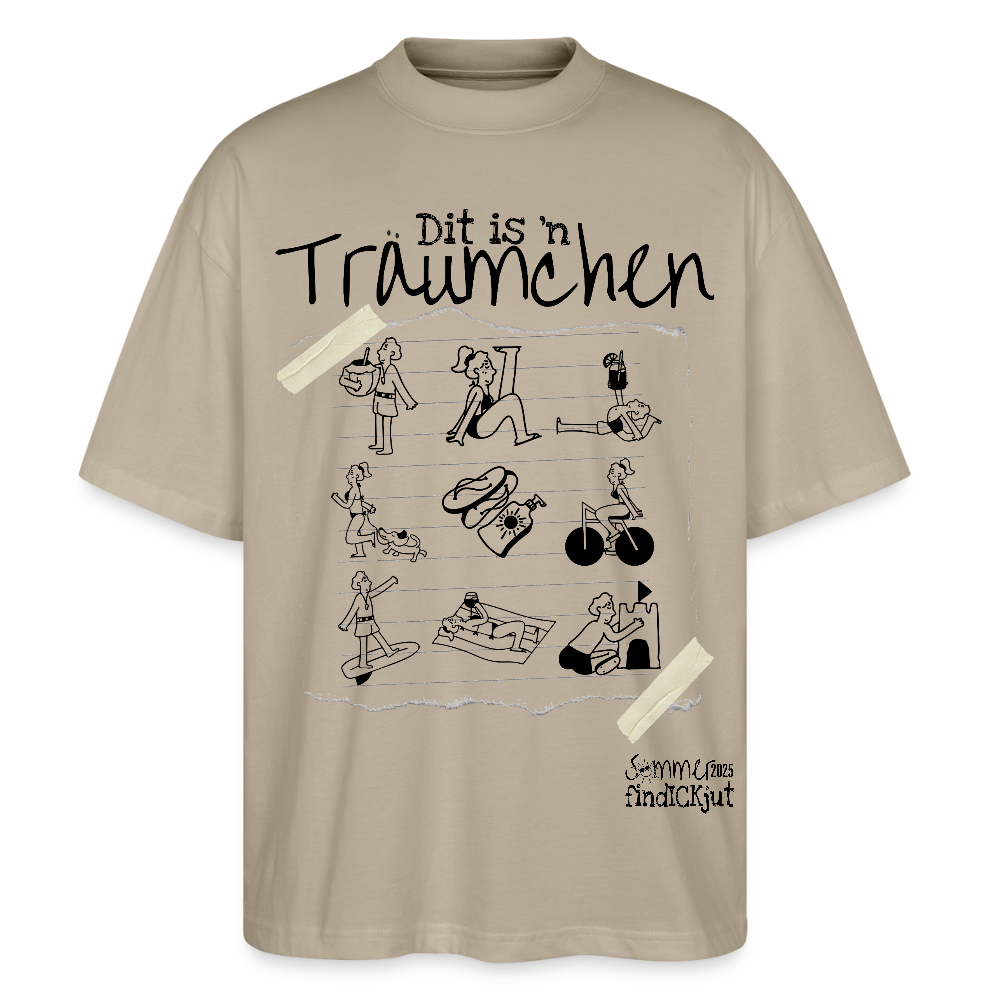 Sommer in Berlin-Oversized Unisex Bio T-Shirt - Steingrau