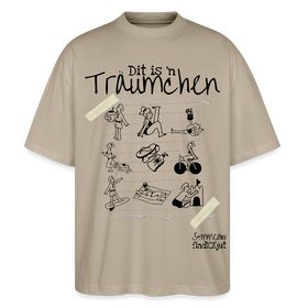 Sommer in Berlin-Oversized Unisex Bio T-Shirt - Steingrau