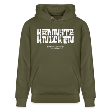 Berliner Schnauze - KANNSTE KNICKEN-Unisex Bio-Hoodie - Khaki Grün