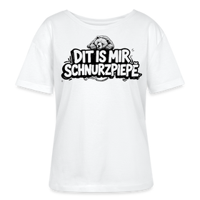Berliner Bär-DIT IS MIR SCHNURZPIEPE-Rundhals Frauen Bio-T-Shirt - Weiß