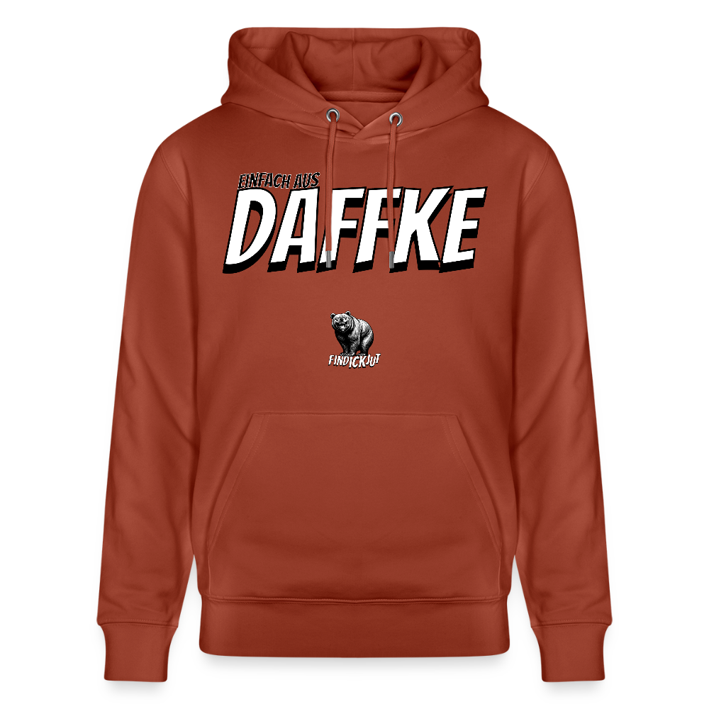 AUS DAFFKE-Unisex Bio-Hoodie - Terrakotta