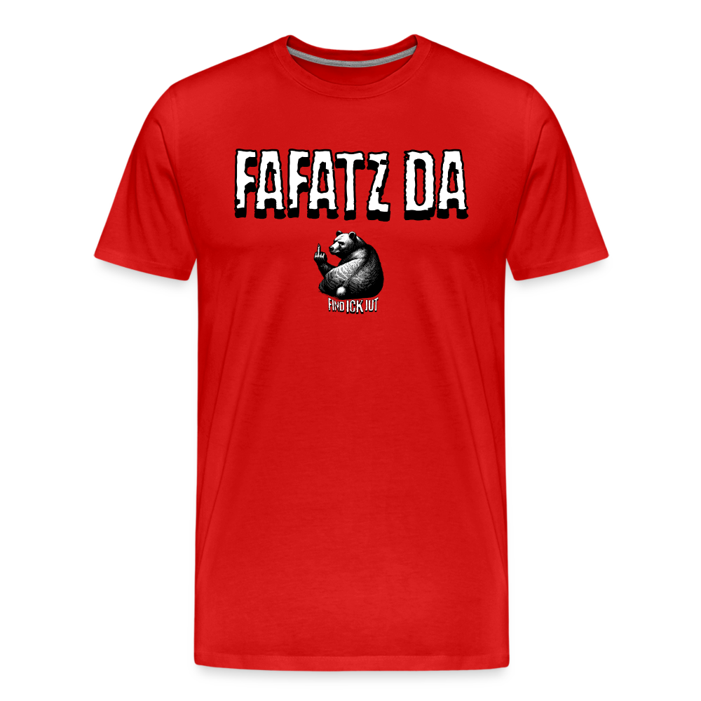 FAFATZ DA-Männer Premium Bio T-Shirt - Rot