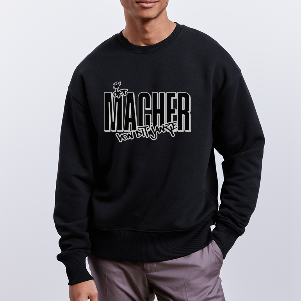 DER MACHER VON DIT JANZE - Unisex Oversize Bio Pullover - Schwarz