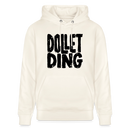 DOLLET DING-Berliner Spruch-Unisex Bio-Hoodie - Naturweiß 