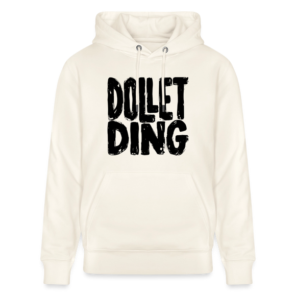 DOLLET DING-Berliner Spruch-Unisex Bio-Hoodie - Naturweiß 
