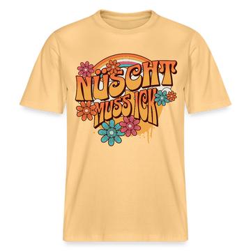 BERLINER RETRO-NÜSCHT MUSS ICK-Relaxed Fit Unisex Bio-T-Shirt - Hellgelb