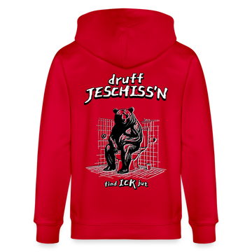 DRUFF JESCHISS'N-Unisex Bio-Kapuzenjacke - Rot