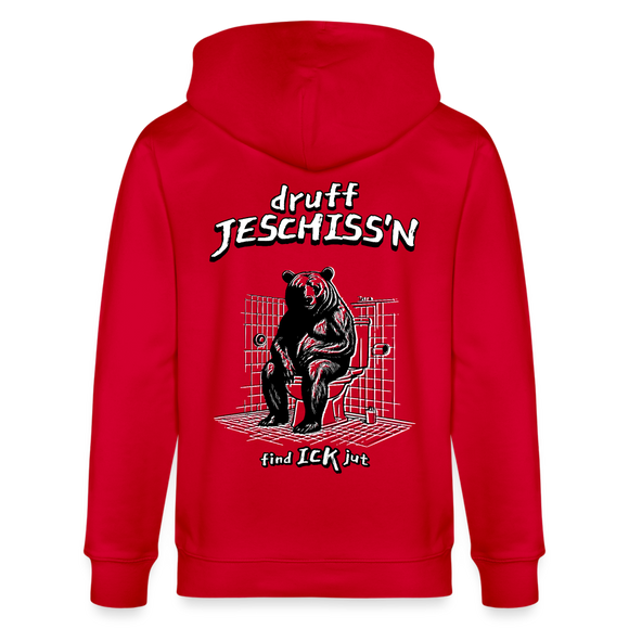 DRUFF JESCHISS'N-Unisex Bio-Kapuzenjacke - Rot