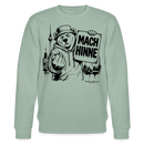 Berlin Sweatshirt mit Berliner Schnauze-MACH HINNE-Unisex Bio-Sweatshirt - Helles Graugrün