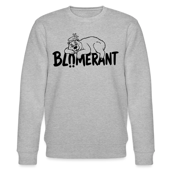 BLÜMERANT-Unisex Bio-Sweatshirt mit Berliner Schnauze - Grau meliert