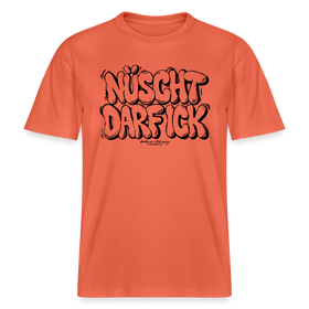Berlin Shirt-NÜSCHT DARF ICK-RELAXED FIT Unisex Organic T-Shirt - Hellrot