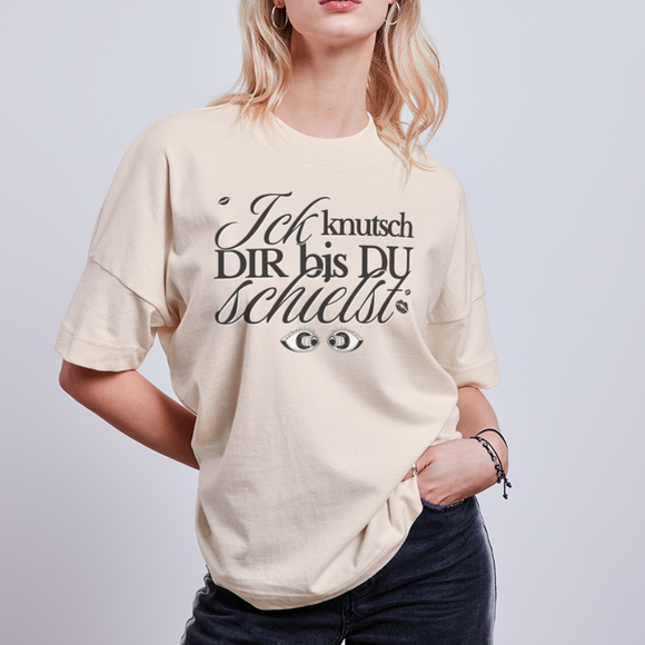 ICK KNUTSCH DIR - Unisex Oversize Bio-T-Shirt BLASTER - Naturweiß