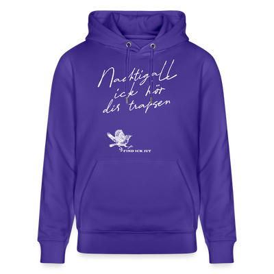 NACHTIGALL ICK HÖR DIR TRAPSEN-Unisex Bio-Hoodie - Purple Love 