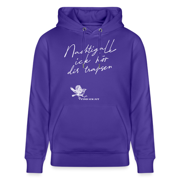 NACHTIGALL ICK HÖR DIR TRAPSEN-Unisex Bio-Hoodie - Purple Love 