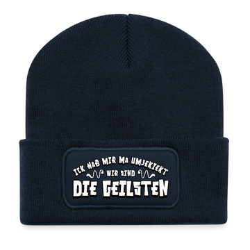 Berliner Spruch-WIR SIND DIE GEILSTEN-Beanie - French Navy