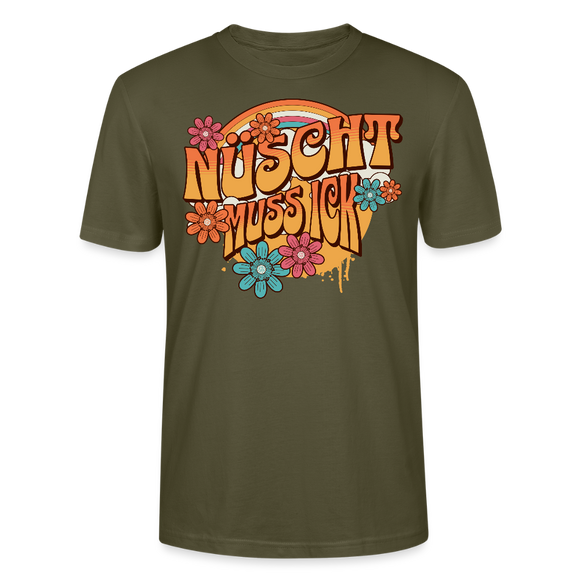 BERLINER RETRO-NÜSCHT MUSS ICK-Unisex T-Shirt BIO - Khaki