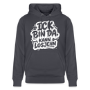 Berliner Spruch-Unisex Bio-Hoodie-BIN DA, KANN LOSJEHN - Indigoblau