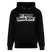 weisser grosser Frontprint im Cartoonstyle "ICK HAB DIE FAXEN DICKE"-Unisex Bio-Hoodie mit Berliner Schnauze - Schwarz