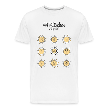 allet KLÄRCHEN-Männer Premium Bio T-Shirt - Weiß