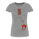 ICK LIEBE DIR-Frauen Premium Bio T-Shirt - Grau meliert