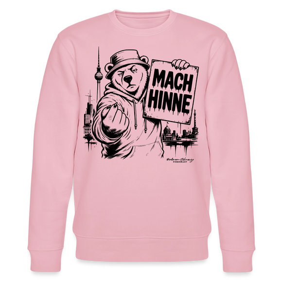 Berlin Sweatshirt mit Berliner Schnauze-MACH HINNE-Unisex Bio-Sweatshirt - Hellrosa