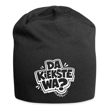 DA KIEKSTE WA?-Jersey-Beanie mit Berliner Schnauze - Schwarz