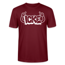 ICKE-Unisex T-Shirt mit Berliner Schnauze - Burgunderrot