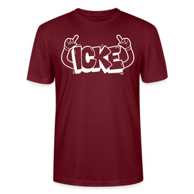 ICKE-Unisex T-Shirt mit Berliner Schnauze - Burgunderrot