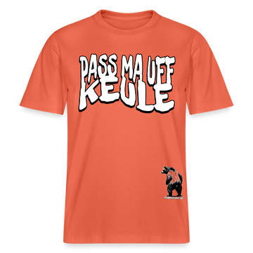 pass ma uff keule-Relaxed Fit Unisex Bio-T-Shirt II - Hellrot