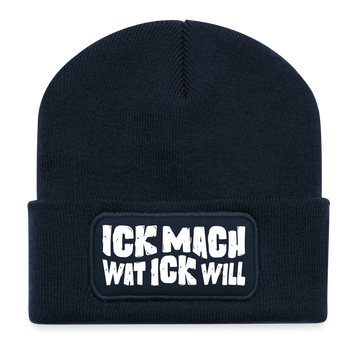 Berliner Spruch-ICK MACH WAT ICK WILL-Beanie - French Navy