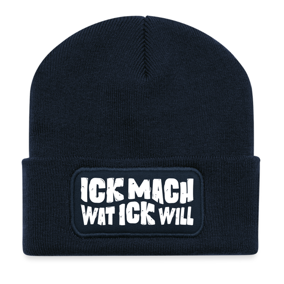 Berliner Spruch-ICK MACH WAT ICK WILL-Beanie - French Navy