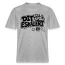 Berlin Shirt mit Spruch-DIT ESKALIERT EH- RELAXED FIT Unisex Bio T-Shirt - Grau meliert
