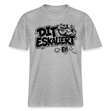 Berlin Shirt mit Spruch-DIT ESKALIERT EH- RELAXED FIT Unisex Bio T-Shirt - Grau meliert