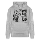 Berlin Souvenir Hoodie -DIT IS SO! – Unisex Bio-Hoodie mit Berliner Bär - Grau meliert