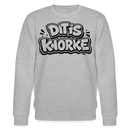 DIT IS KNORKE-Unisex Bio-Sweatshirt mit echt Berliner Schnauze - Grau meliert