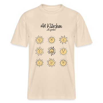 ALLET KLÄRCHEN-Relaxed Fit Unisex Bio-T-Shirt - Naturweiß