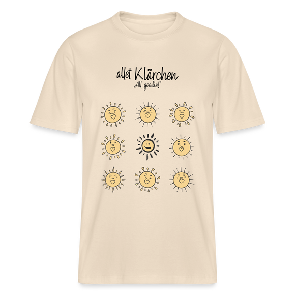 ALLET KLÄRCHEN-Relaxed Fit Unisex Bio-T-Shirt - Naturweiß
